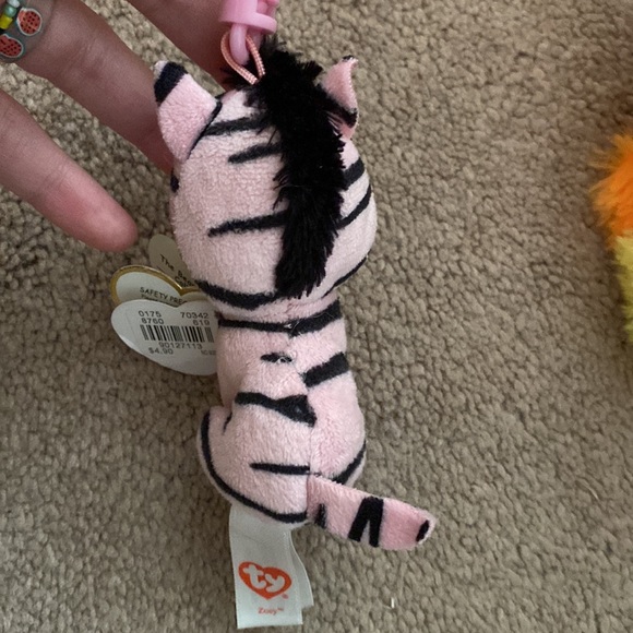 Ty Beanie Babies Baby Boos Zoey Zebra Pink Rare Vintage Collect Plush Gift Cute - Picture 4 of 5